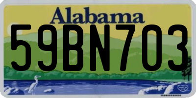 AL license plate 59BN703