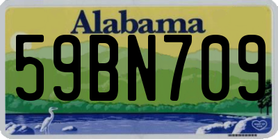 AL license plate 59BN709