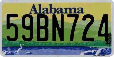 AL license plate 59BN724