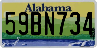 AL license plate 59BN734