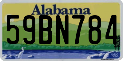 AL license plate 59BN784