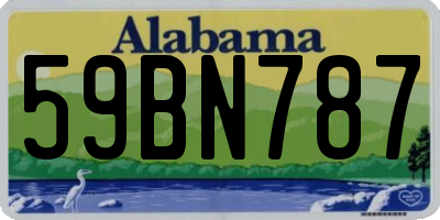 AL license plate 59BN787