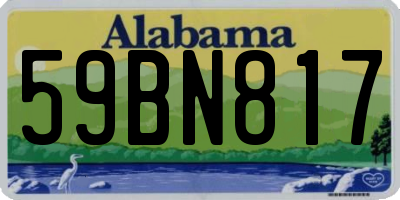AL license plate 59BN817