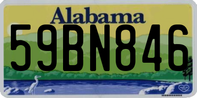 AL license plate 59BN846