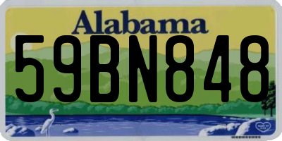 AL license plate 59BN848
