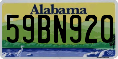 AL license plate 59BN920