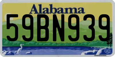 AL license plate 59BN939