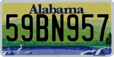 AL license plate 59BN957