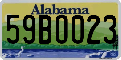 AL license plate 59BO023