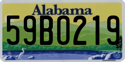 AL license plate 59BO219
