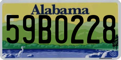AL license plate 59BO228