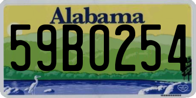 AL license plate 59BO254