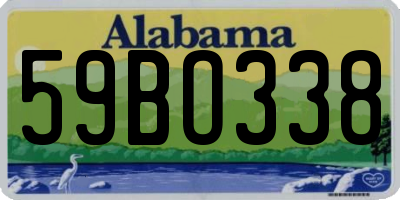 AL license plate 59BO338