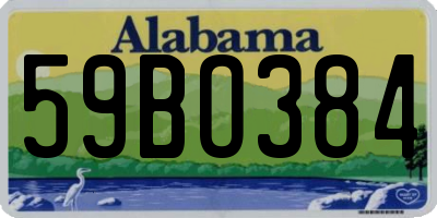 AL license plate 59BO384