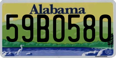 AL license plate 59BO580
