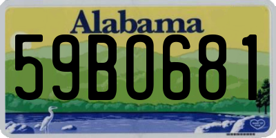 AL license plate 59BO681