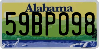 AL license plate 59BP098