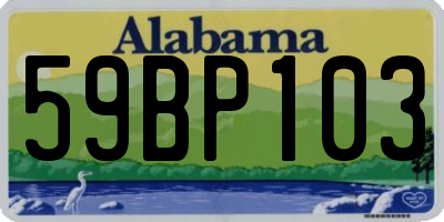 AL license plate 59BP103