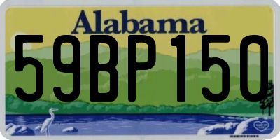 AL license plate 59BP150