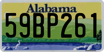 AL license plate 59BP261