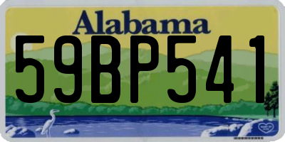 AL license plate 59BP541