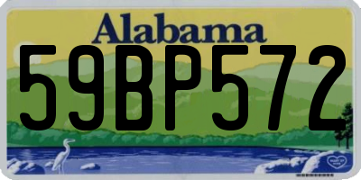 AL license plate 59BP572