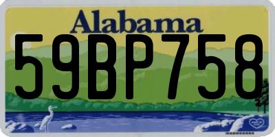 AL license plate 59BP758