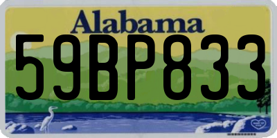 AL license plate 59BP833