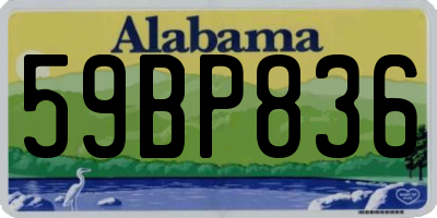 AL license plate 59BP836