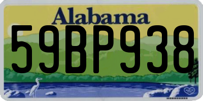 AL license plate 59BP938