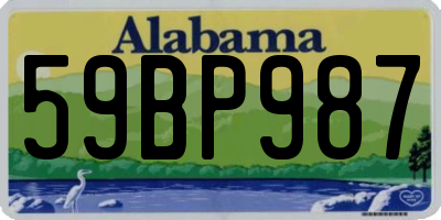 AL license plate 59BP987