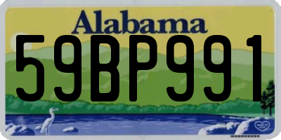 AL license plate 59BP991