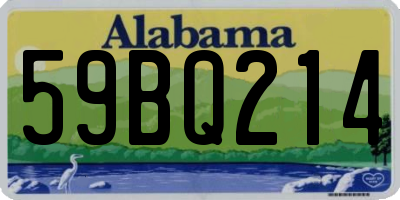 AL license plate 59BQ214