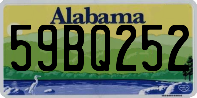 AL license plate 59BQ252