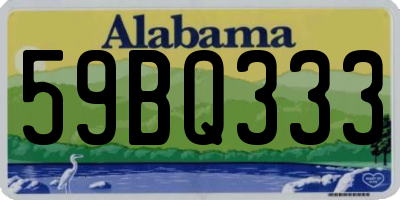 AL license plate 59BQ333