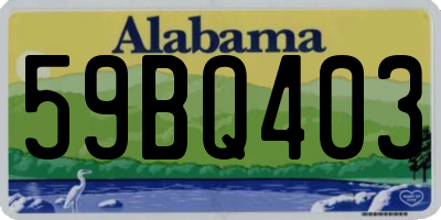 AL license plate 59BQ403