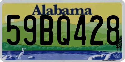 AL license plate 59BQ428