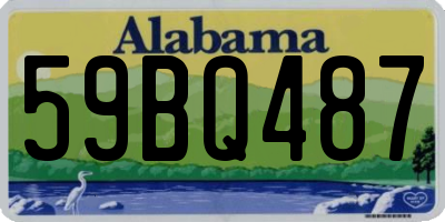 AL license plate 59BQ487