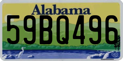 AL license plate 59BQ496