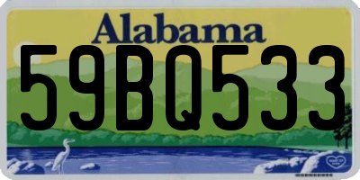 AL license plate 59BQ533
