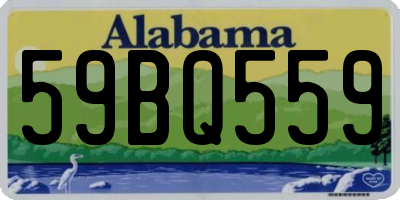AL license plate 59BQ559