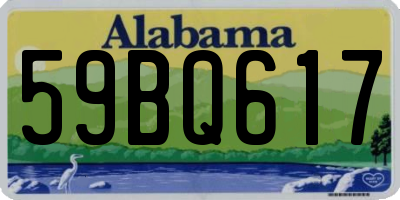 AL license plate 59BQ617