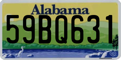 AL license plate 59BQ631