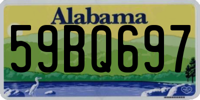 AL license plate 59BQ697