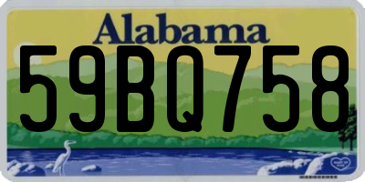 AL license plate 59BQ758