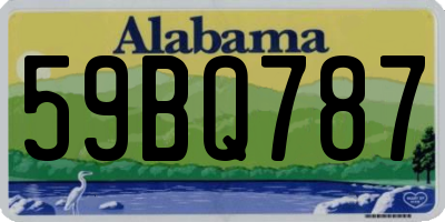 AL license plate 59BQ787