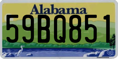 AL license plate 59BQ851