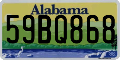 AL license plate 59BQ868