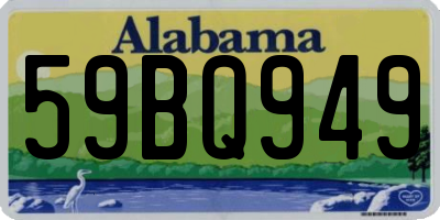 AL license plate 59BQ949