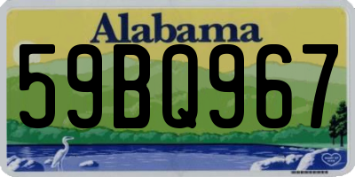 AL license plate 59BQ967
